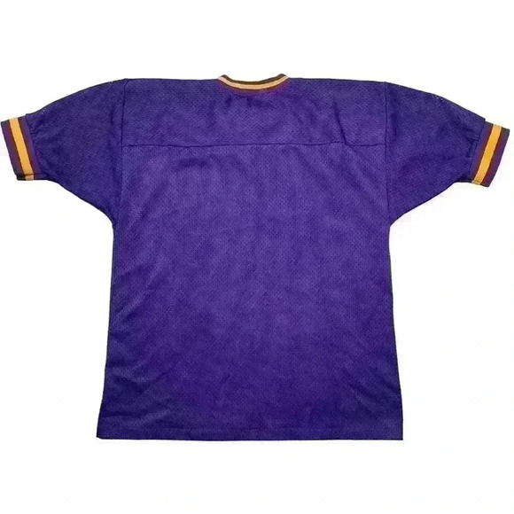 Vintage los angeles lakers mesh jersey shirt purple yellow vneck top size large - Picture 7 of 7